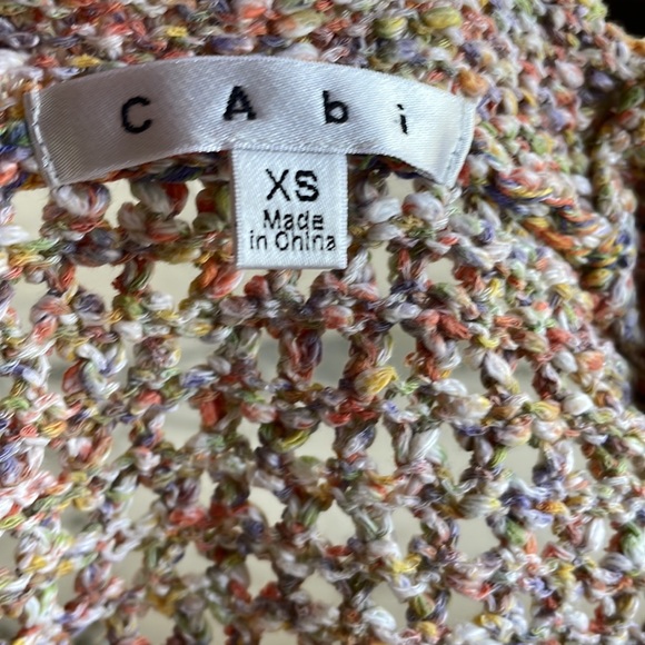 CAbi Multicolored Knit Short Sleeves Top XS - Picture 5 of 6